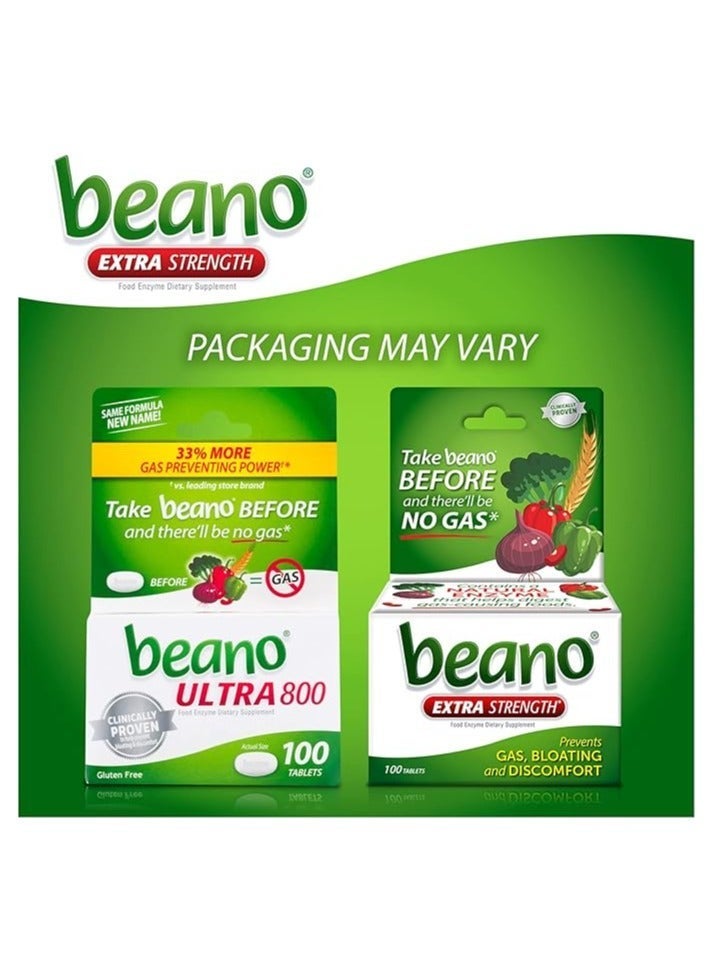 Beano Food Enzyme Dietary Supplement  100 Tablets - Image 2